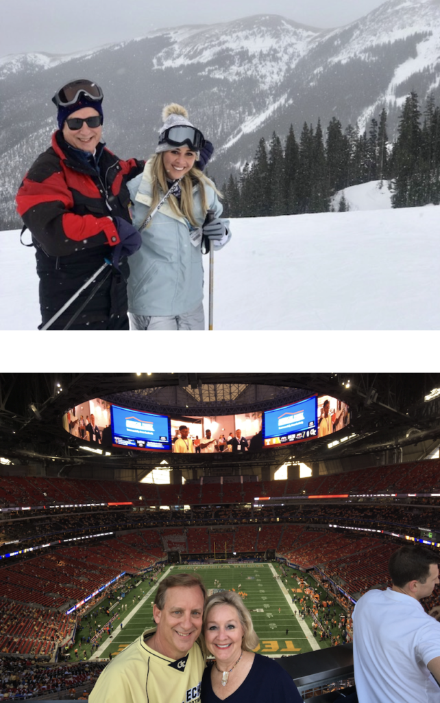 A skiing photo, and a football game photo!
